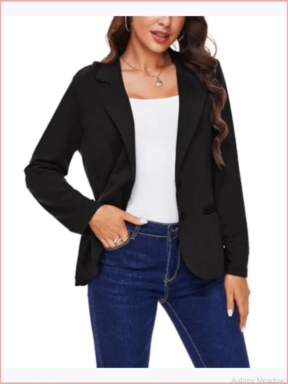 Long Sleeve Blazer Button Front Work Casual Office Lapel Suit Jacket
